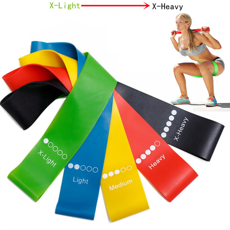 Yoga Fitness Resistance Band - Generische TPE-Widerstandsbänder, 5 Stärken, elastische Übungsschlaufen