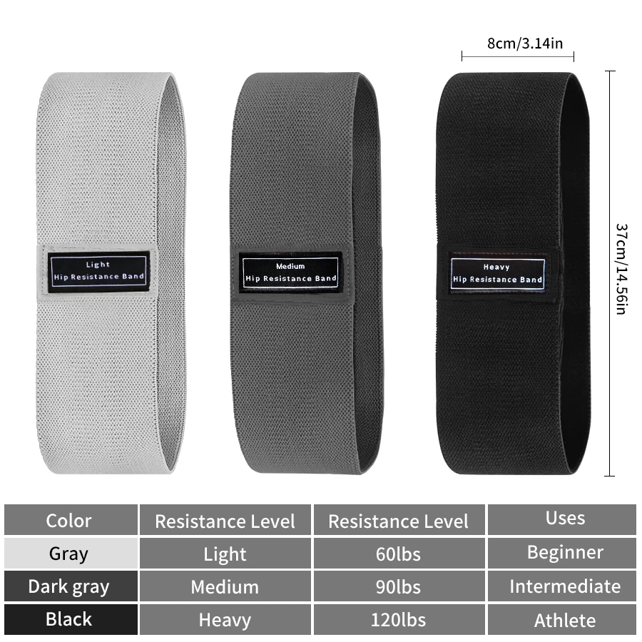 Yoga Fitness Resistance Band - Stoff-Widerstandsband für Hüfte und Po, Elastische